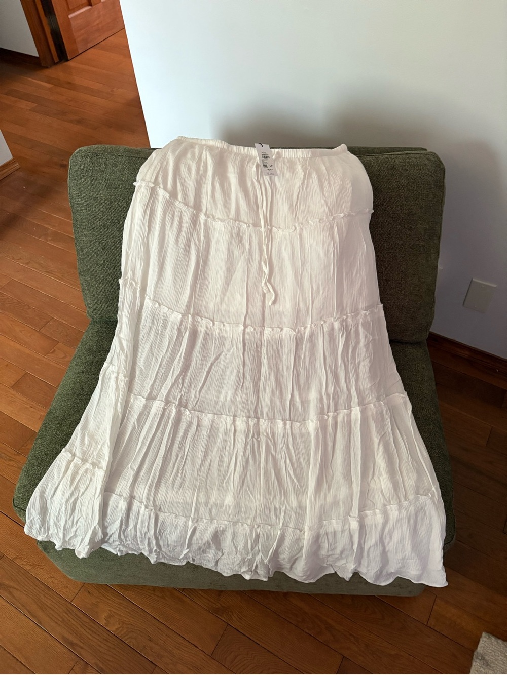 Garage White Tiered Maxi Skirt - Boho Flow